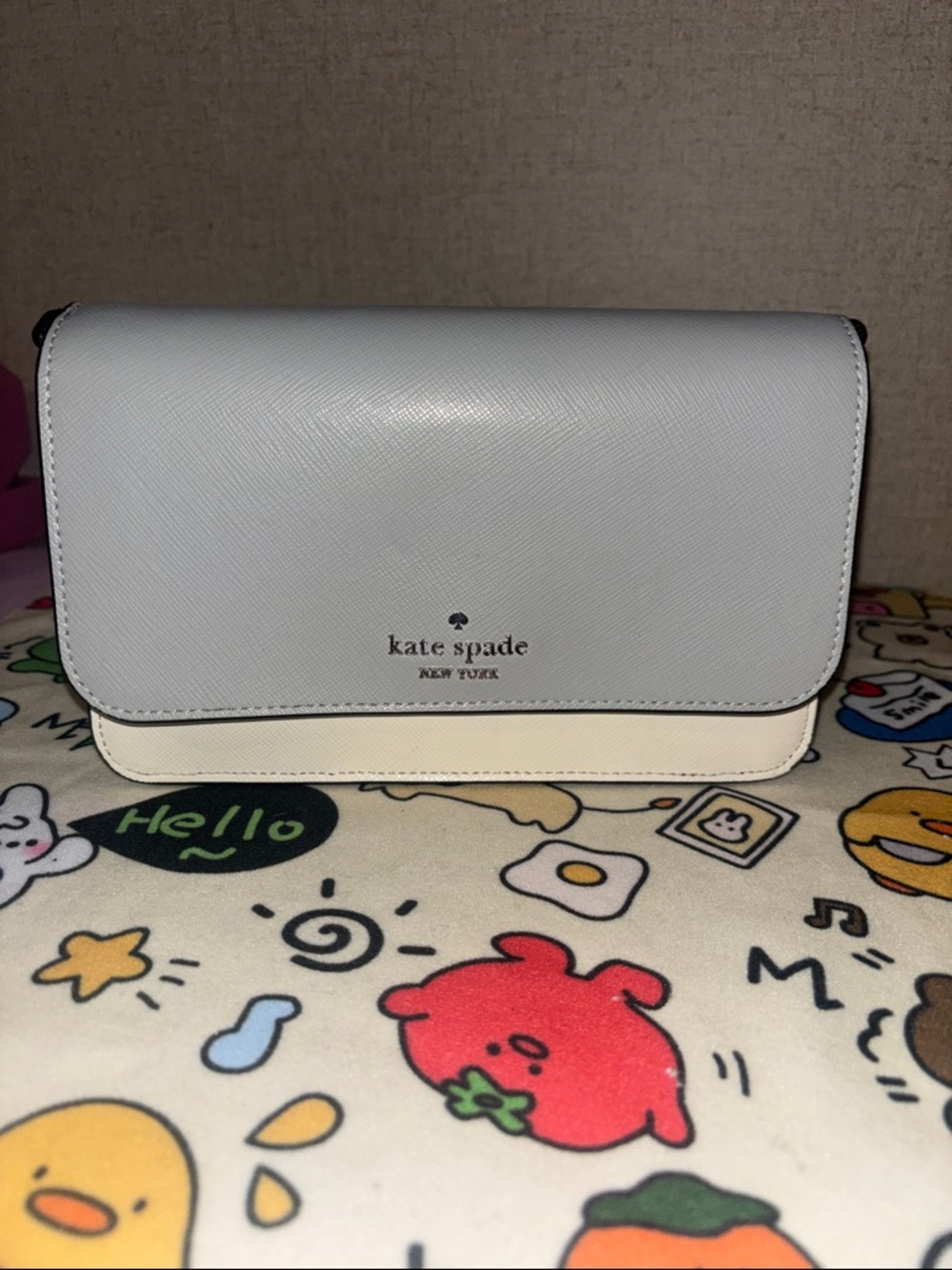 kate spade Two-Tone Light Blue and Cream Crossbody Purse